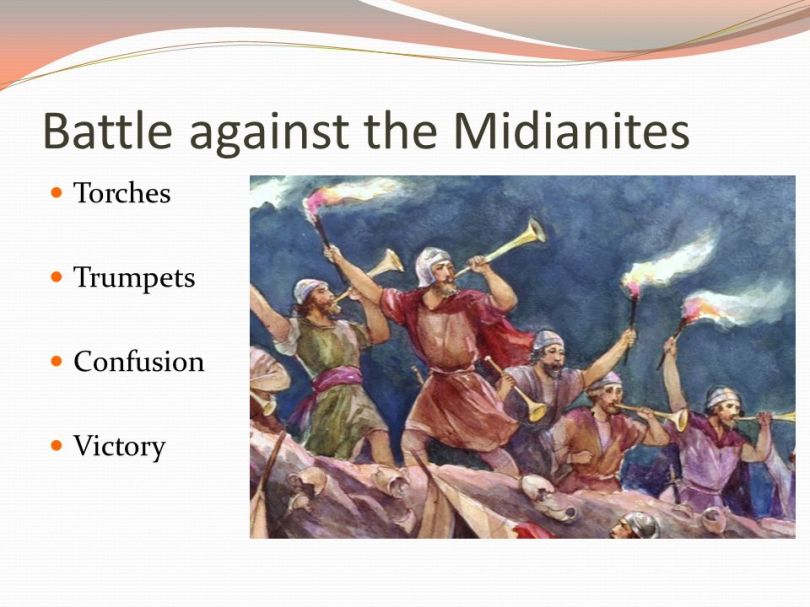 Torches. Trumpets. Confusion. Victory.