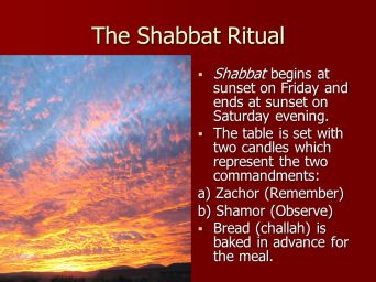 The+Shabbat+Ritual+Shabbat+begins+at+sunset+on+Friday+and+ends+at+sunset+on+Saturday+evening.